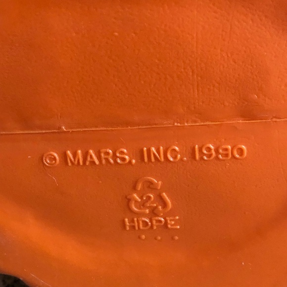 Vintage 1990 Advertisement Mars Milky Way Blow Mold Pumpkin Candy Pail Bucket - Picture 2 of 14